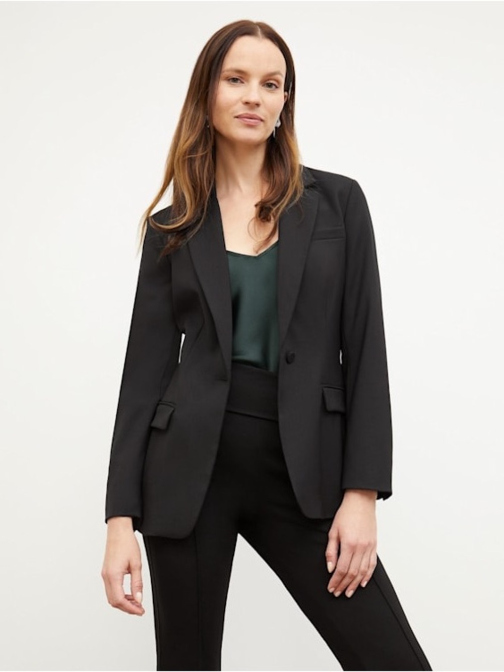 MM Lafleur Black Yiyan Wool Blazer Suit Jacket